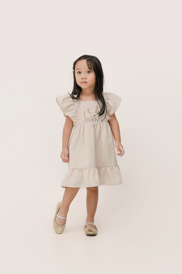 KIDS Cedar Embroidered Flutter Dress