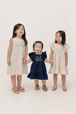 KIDS Cedar Embroidered Flutter Dress