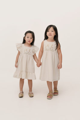 KIDS Cedar Embroidered Flutter Dress