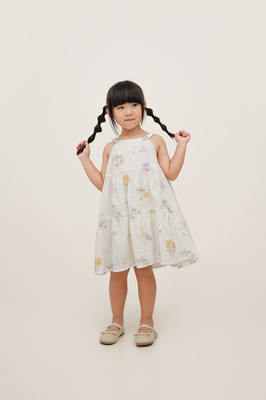 KIDS Luna Floral Tiered Dress