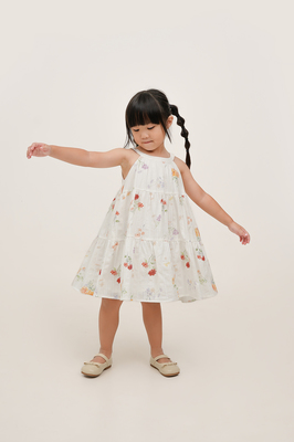 KIDS Luna Floral Tiered Dress