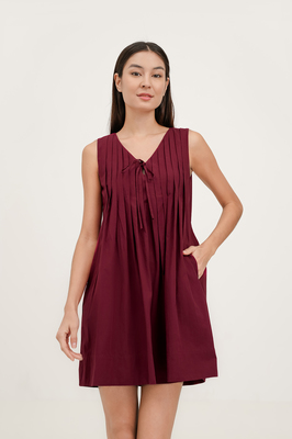 Tayler Reversible Pleated Dress