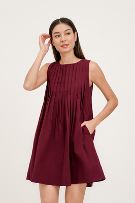 Tayler Reversible Pleated Dress