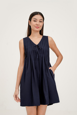 Tayler Reversible Pleated Dress