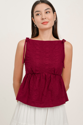 Ivy Boat Neck Tie Top