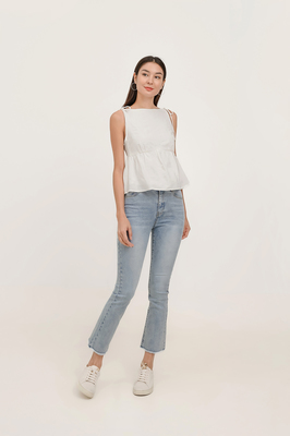 Ivy Boat Neck Tie Top