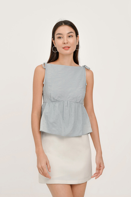 Ivy Boat Neck Tie Top