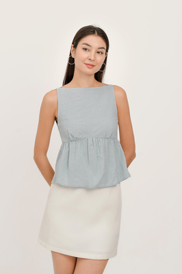 Ivy Boat Neck Tie Top