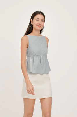 Ivy Boat Neck Tie Top