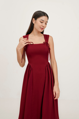 Brielle Basque Waist Midi Dress