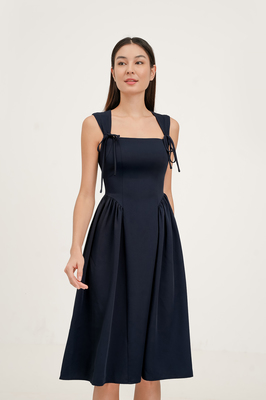 Brielle Basque Waist Midi Dress