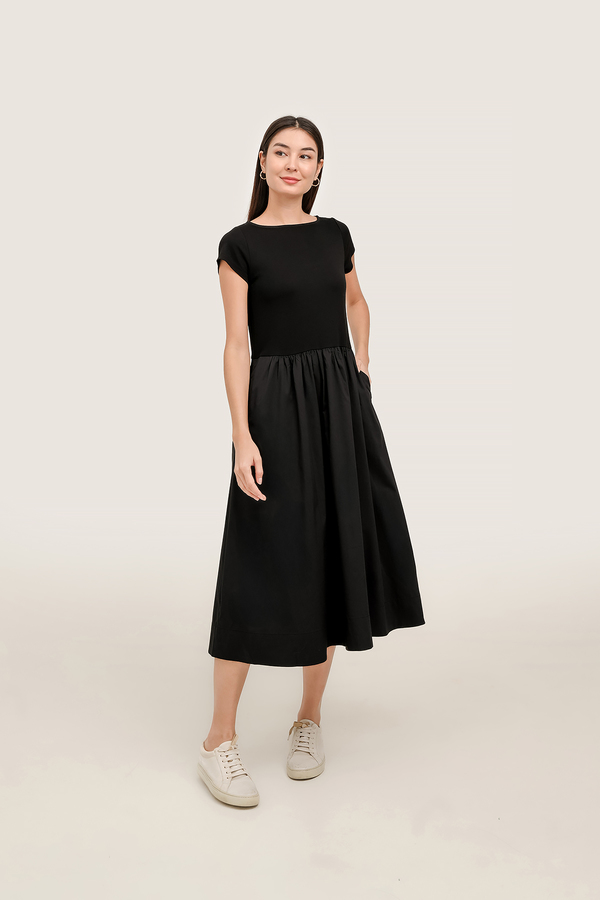 Jodalyn Drop Waist Contrast Dress