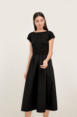 Jodalyn Drop Waist Contrast Dress