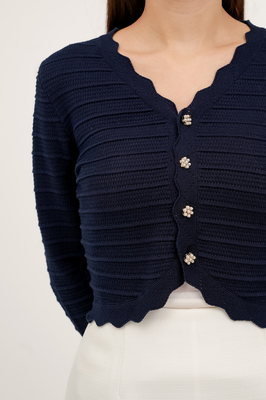 Vianne Scallop Knit Cardigan