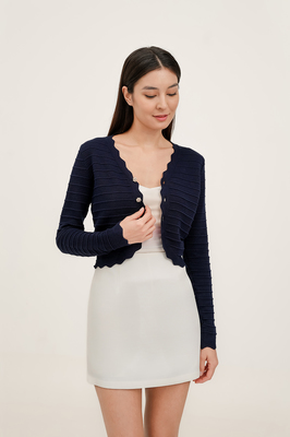 Vianne Scallop Knit Cardigan