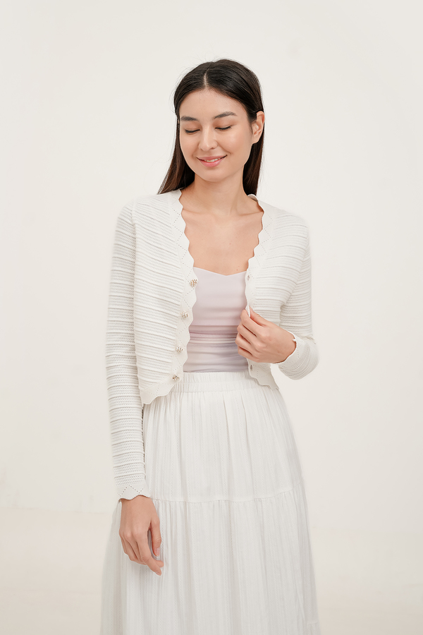 Vianne Scallop Knit Cardigan