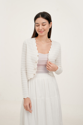 Vianne Scallop Knit Cardigan