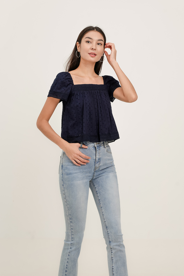 Ayleen Broderie Sleeve Top