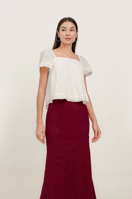 Ayleen Broderie Sleeve Top