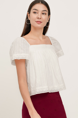 Ayleen Broderie Sleeve Top