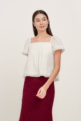 Ayleen Broderie Sleeve Top