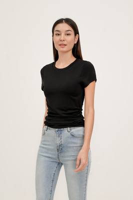 Zara Padded Ruched Basic Tee