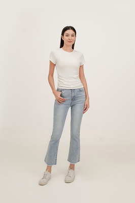 Zara Padded Ruched Basic Tee