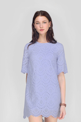 Leah Eyelet Shift Dress