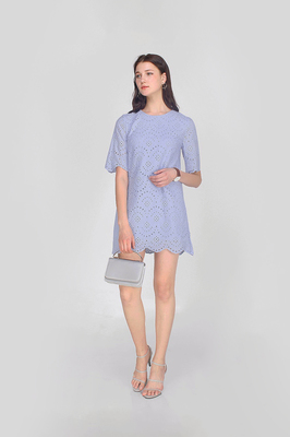 Leah Eyelet Shift Dress