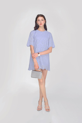 Leah Eyelet Shift Dress