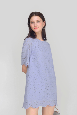Leah Eyelet Shift Dress