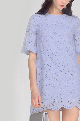 Leah Eyelet Shift Dress