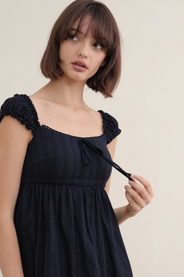 Seraph Padded Broderie Babydoll Dress
