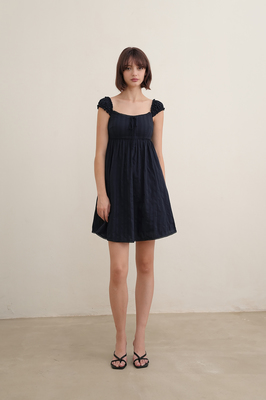 Seraph Padded Broderie Babydoll Dress