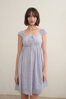 Seraph Padded Broderie Babydoll Dress
