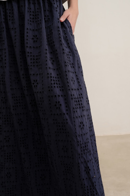 Giselle Broderie Pocket Maxi Skirt