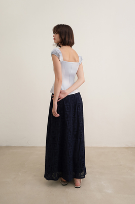 Giselle Broderie Pocket Maxi Skirt