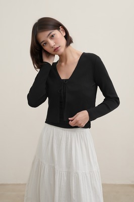 Felicity Ribbon Crop Cardigan