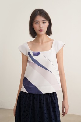 Blueprint Sleeve Top