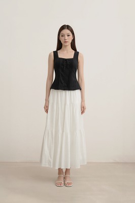 Cheria Padded Pintuck Top