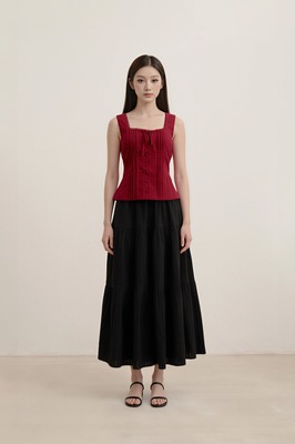 Cheria Padded Pintuck Top