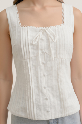 Cheria Padded Pintuck Top