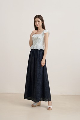 Petale Padded Floral Ruffle Top