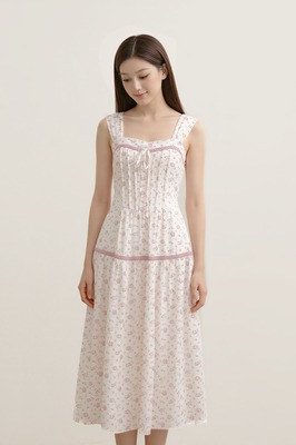 Petale Padded Floral Midi Dress