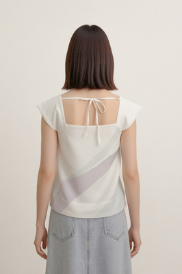Blueprint Tie-Back Sleeve Top