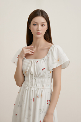 Poem Flutter Midi Dress