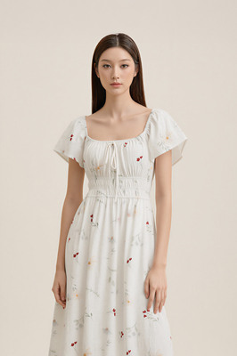 Poem Flutter Midi Dress