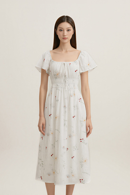 Poem Flutter Midi Dress