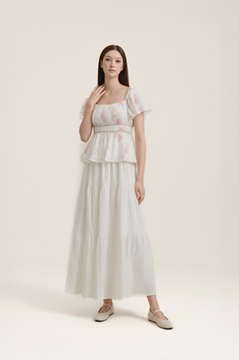 Chateau Padded Flutter Sleeve Top