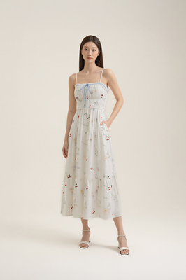 Poem Padded Midaxi Dress